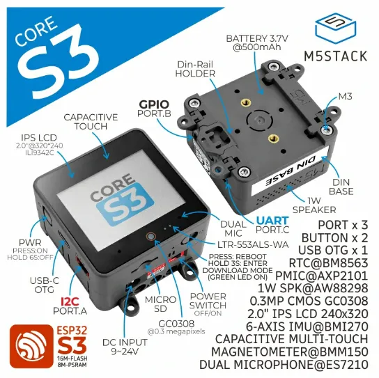 M5Stack CoreS3 M5Stack CoreS3
