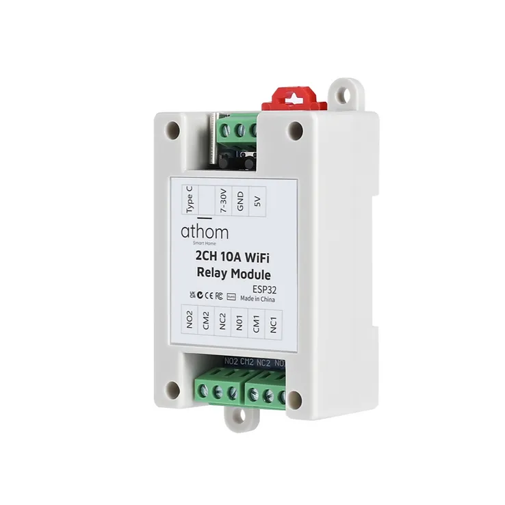 Athom 2CH Relay Board - R2-ESP alt text