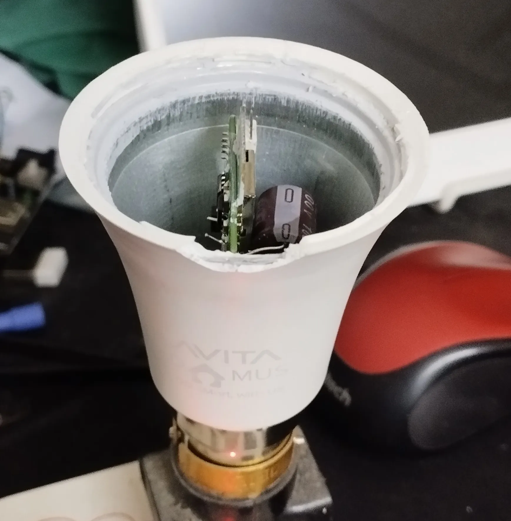 bulb with top part removed